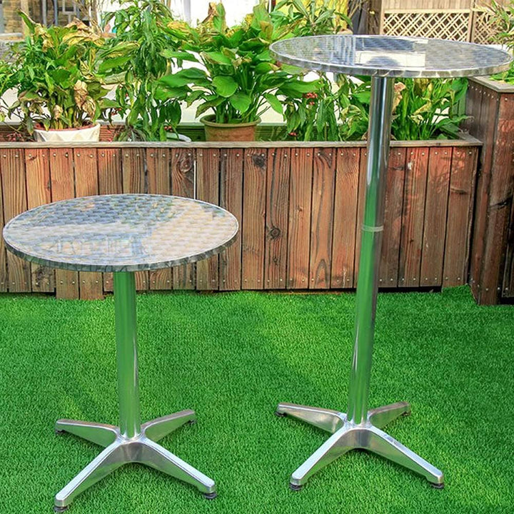 OHMG Bartisch, klappbar, quadratisch, Ø 60 cm, Aluminium, höhenverstellbar 70/110 cm, Stehtisch, hoc