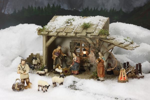 FADEDA 11x Mathias-Krippenfiguren/Höhe:7 cm/handbemalt/detailgetreue Krippen Figuren - Weihnachten T