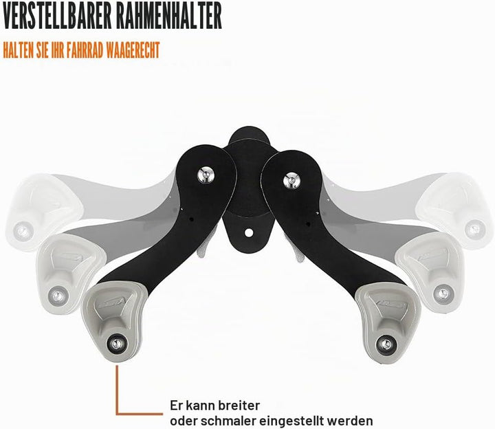 Ibera Fahrrad-Wandhalter, Fahrradaufbewahrung, Horizontal Wall 45 ° Winkel einstellbar, Single Aufbe