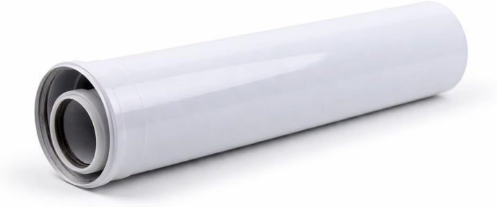 Uzman-Versand 1000mm Konzentrische Luft-/Abgasrohr Ø 80/125 mm, Innen Kunststoff PP/Aussenrohr aus v
