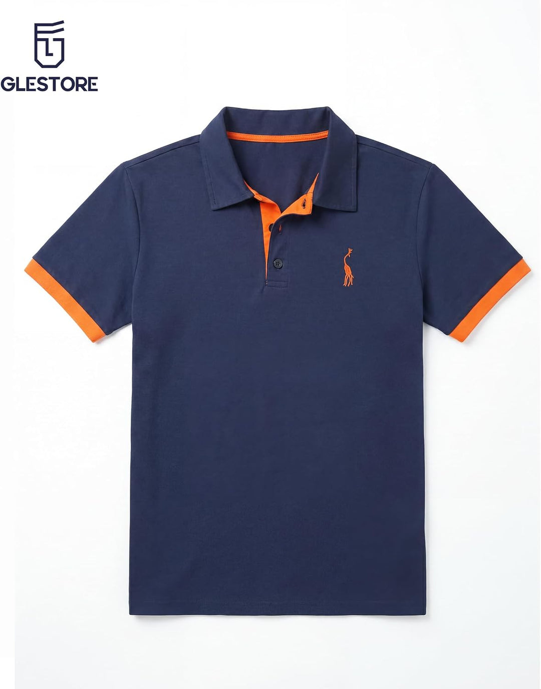 GLESTORE Poloshirt Herren Männer Hemd Herren Kurzarm Shirt Sommer M A1-marine, M A1-marine