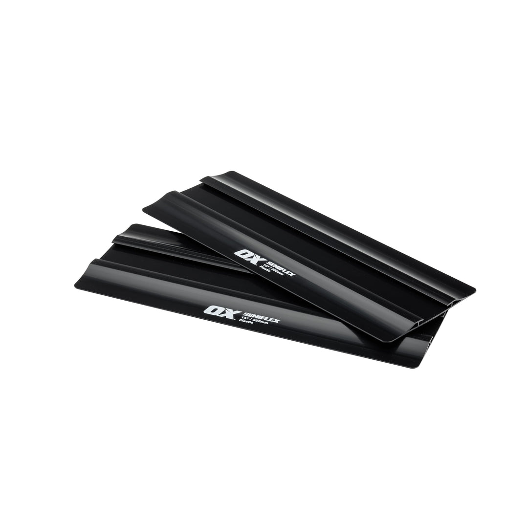 OX Semi Flex Plastic Replacement Blades Pack 2 - 14 Inch Replacment Blades 14in / 355 x 138 mm, Repl