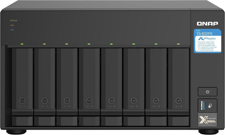 QNAP NAS TS-832PX-4G 8bay Desktop, One Size