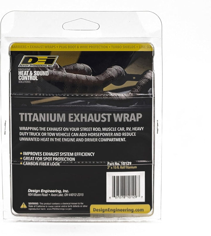 Design Engineering 10129 Auspuff-Wärmedämmung mit LR-Technologie, titan, 2" x 15' 2\\\" x 15' Titan,