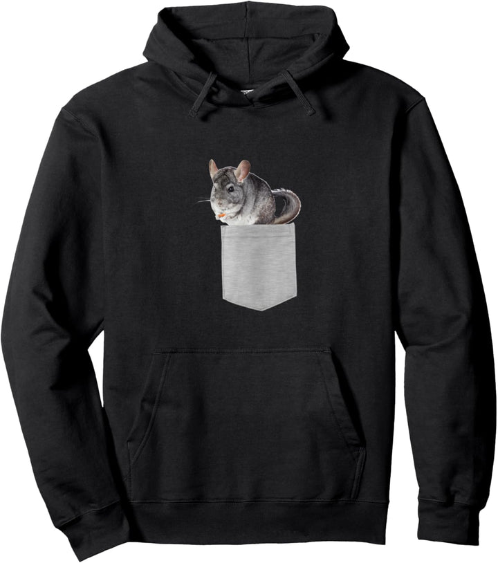 Animal in Your Pocket Grey chinchilla Pullover Hoodie