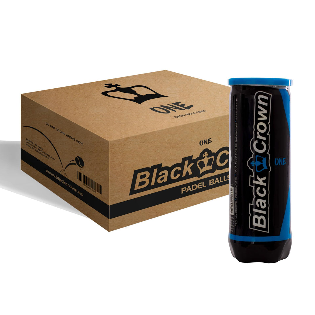 Black Crown One Padel Balls Box 24 x 3 Balls