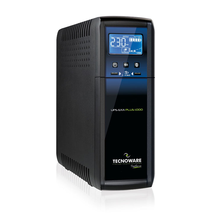 Tecnoware Power Systems - UPS EXA PLUS 1000 , Unterbrechungsfreie Stromversorgung für Gaming-PCs und