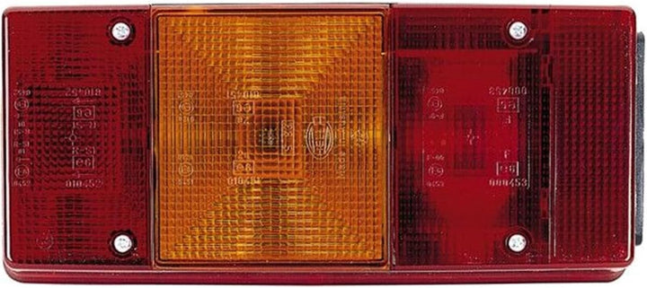 HELLA - Heckleuchte - Glühlampe - 12V - Anbau - Lichtscheibenfarbe: rot - Stecker: Flachstecker - re
