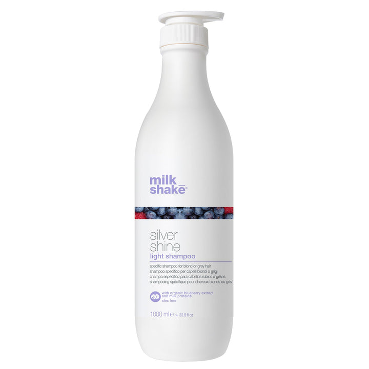 milk_shake Silver Shine Light Shampoo 1000 ml Blueberries and violet pigment 1 l (1er Pack), 1 l (1e