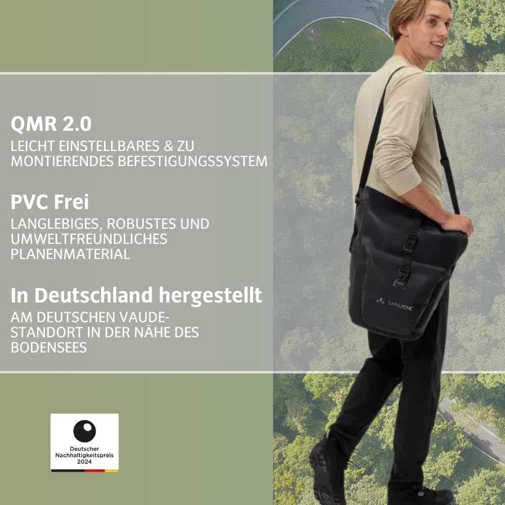 VAUDE Aqua Back Plus - Fahrradtasche - 2 Hinterradtaschen (2x24L) - wasserdicht - Made in Germany Bl