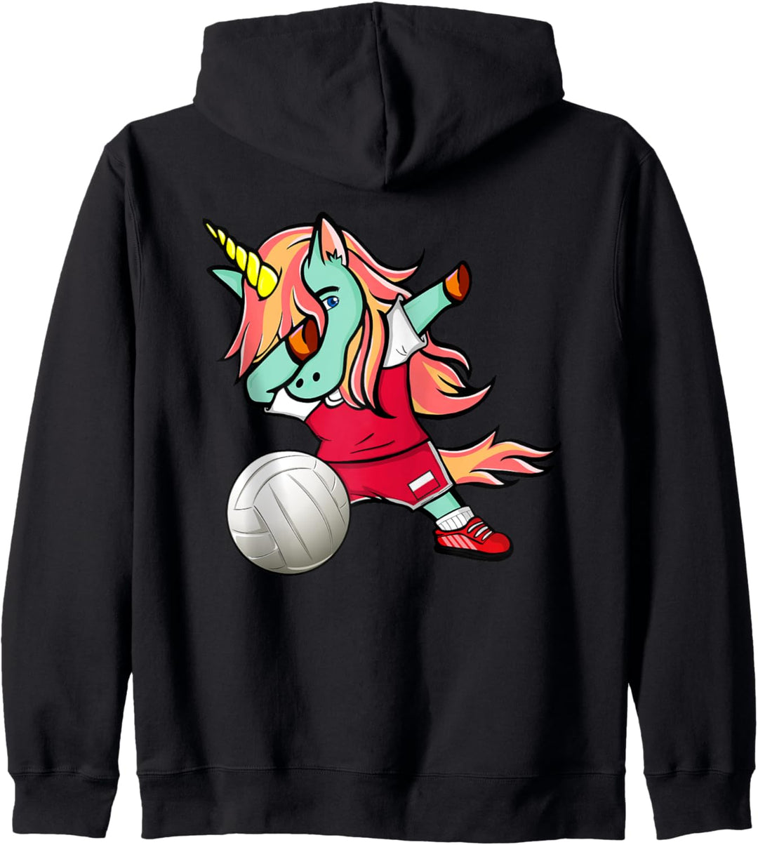 Lustiger Dabbing Einhorn Polen Volleyball - Polnische Flagge Kapuzenjacke