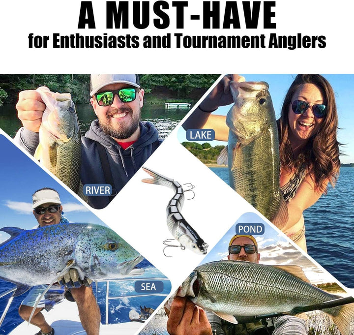 TRUSCEND Kunstköder Hecht, Fisch Köder für Zander Barsch Forellen Wobbler Swimbait, Angelköder Fisch
