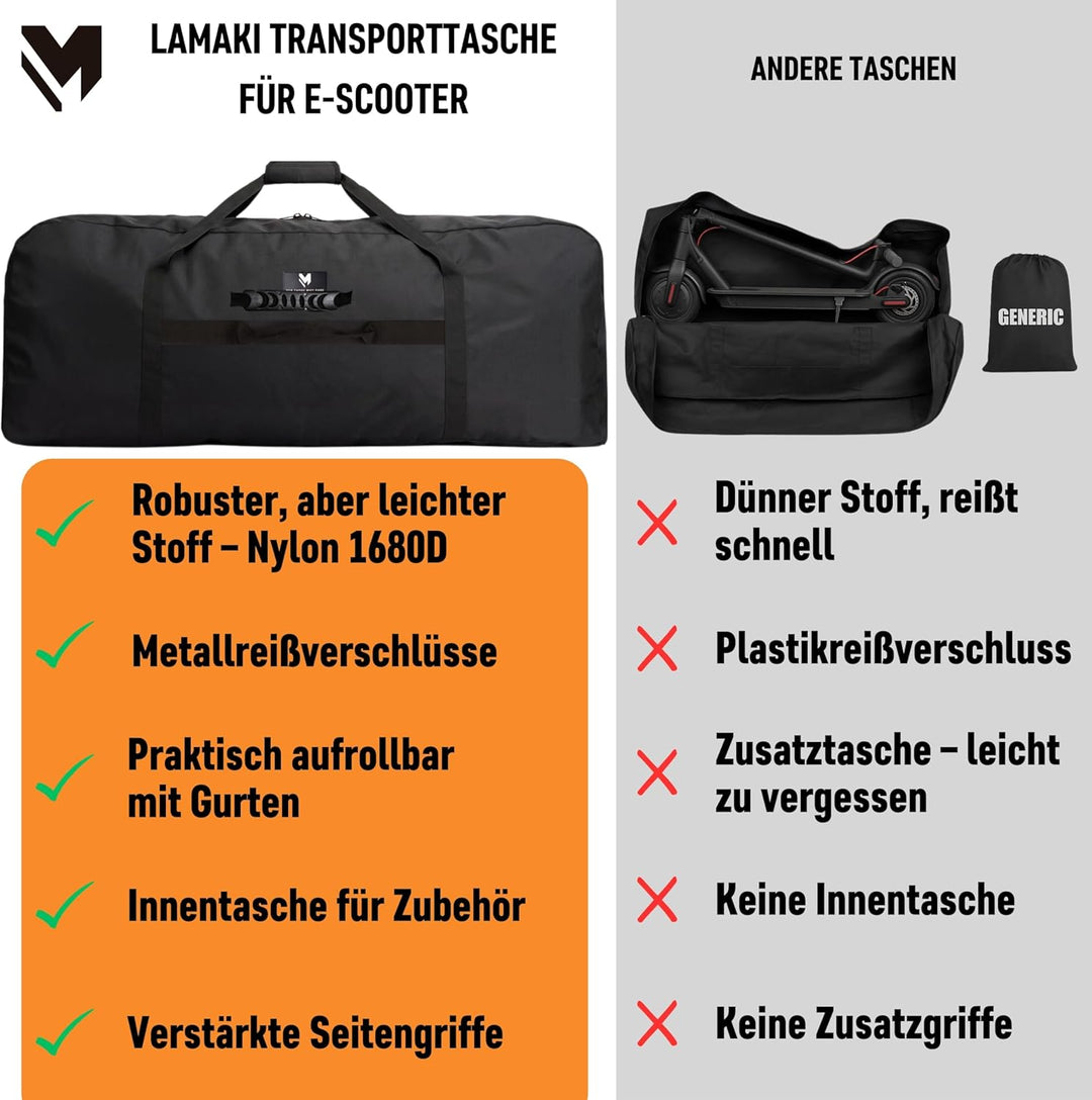 lamaki Universal XXL Transporttasche Aufbewahrungstasche Schutzhülle für E-Scooter LSB-02, LSB-02