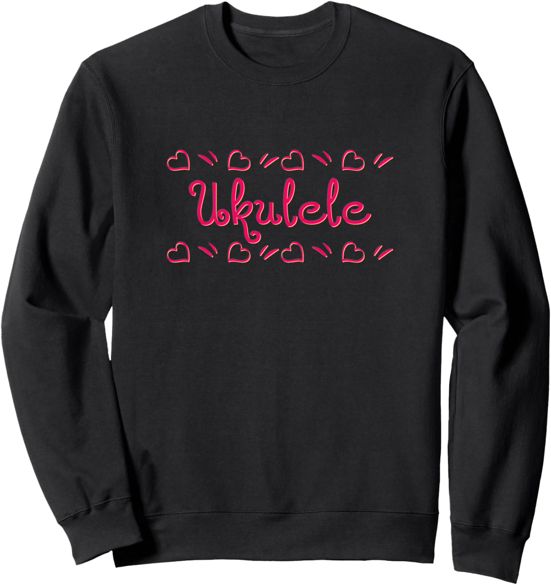 Awesome Pineapple Ukulele Heart Musician Uke Player gift Sweatshirt