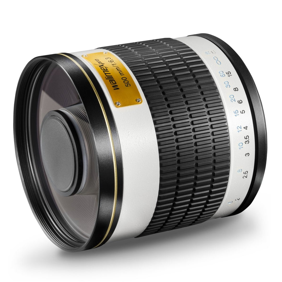 Walimex Pro 500mm 1:6,3 CSC Spiegel-Teleobjektiv für Sony E Objektivbajonett weiss (manueller Fokus,