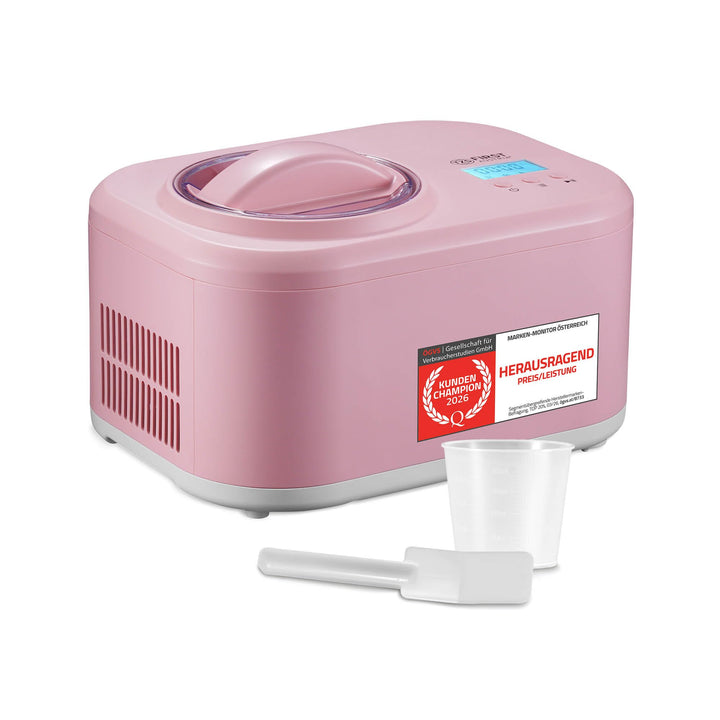 TZS First Austria - Eismaschine 1L mit Kompressor 3 in 1 - Ice Cream Maker 100W selbstkühlend für Fr