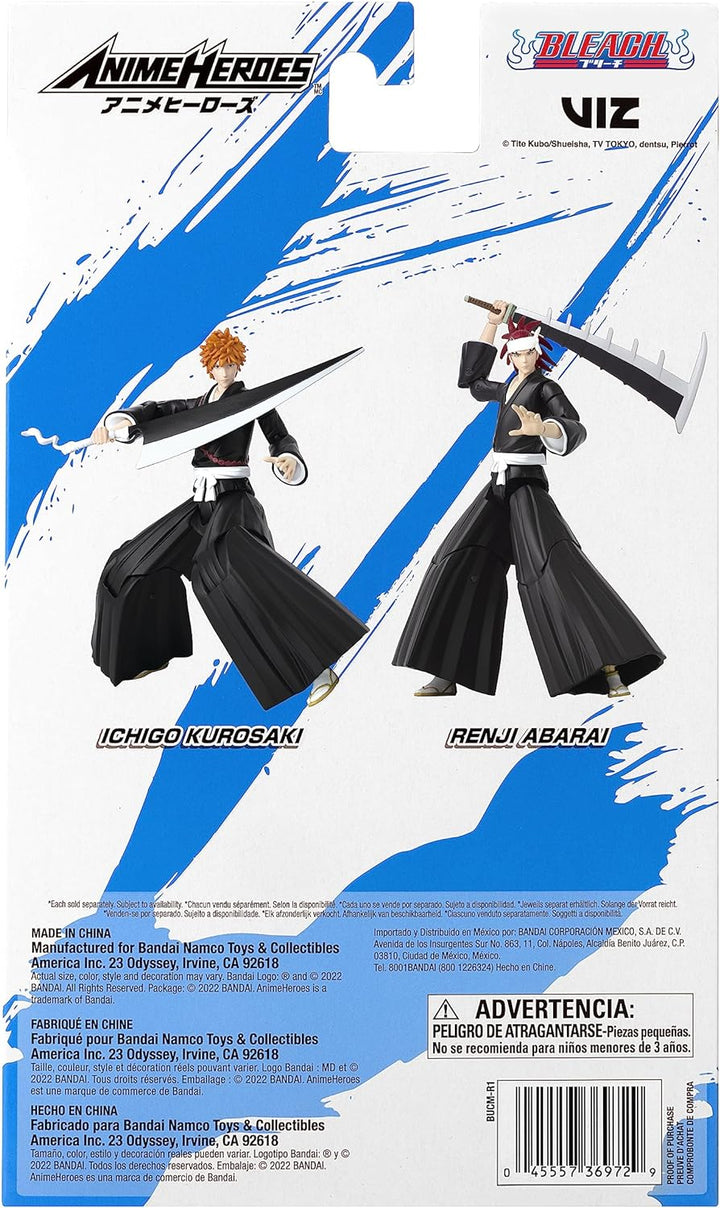 BANDAI – Anime Heroes - Bleach - Anime Heroes Figur 17 cm - Abarai Renji - 36972, Abarai Renji