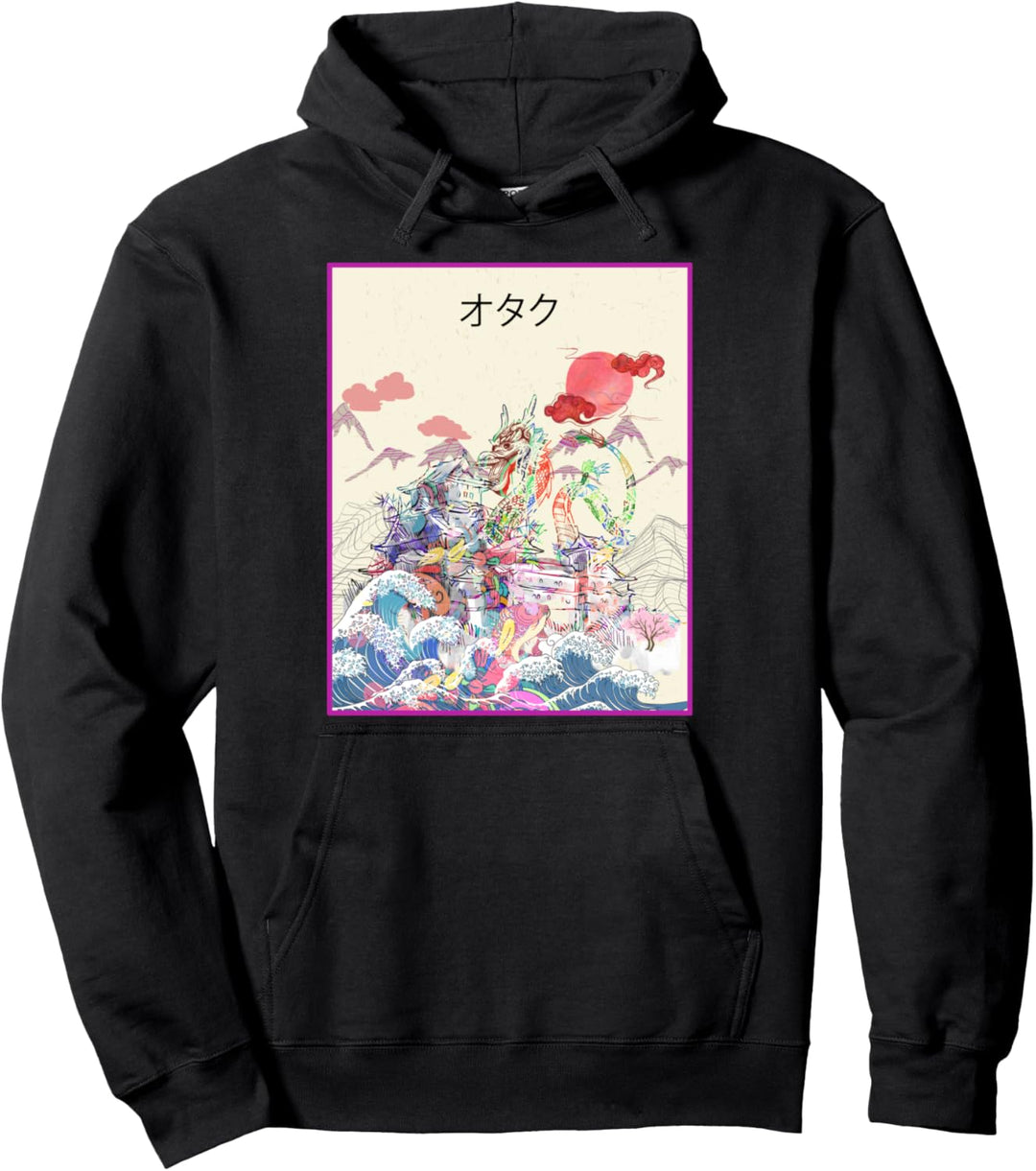 Aesthetic Vaporwave Synthwave Japan Anime Retro Lofi Pullover Hoodie