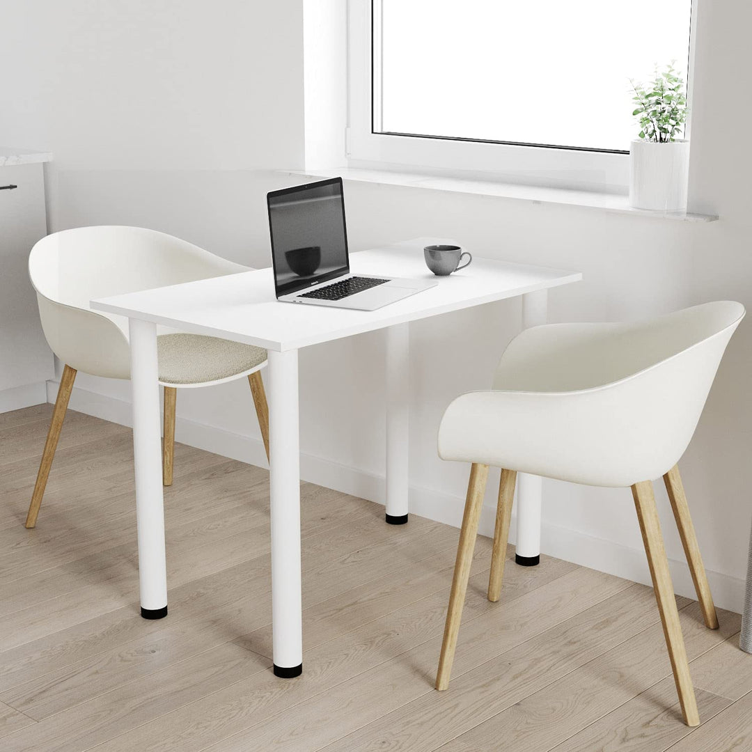 AKKE 70x40 | Esszimmertisch - Esstisch - Tisch mit weissen Beinen - Küchentisch - Bürotisch | Weiss