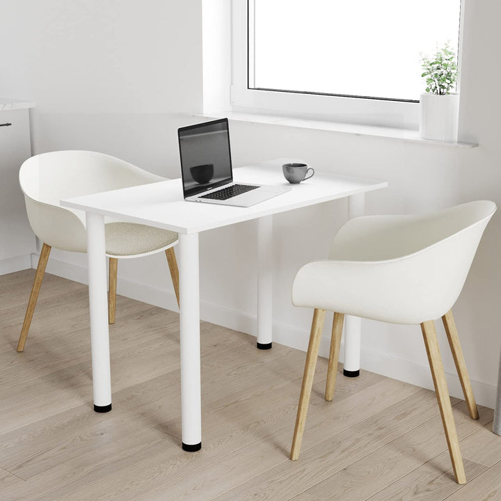 AKKE 70x40 | Esszimmertisch - Esstisch - Tisch mit weissen Beinen - Küchentisch - Bürotisch | Weiss