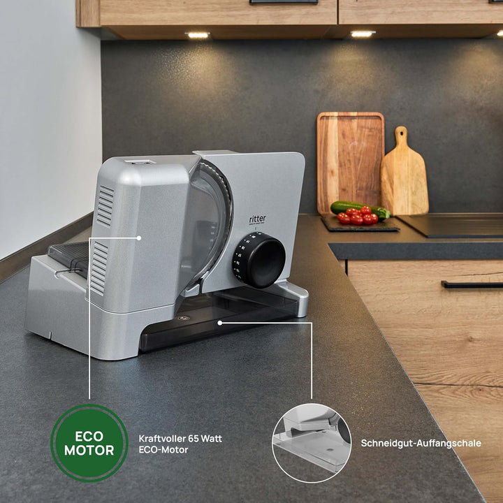 ritter Allesschneider E 16 Duo Plus, elektrischer Allesschneider mit ECO-Motor, made in Germany,