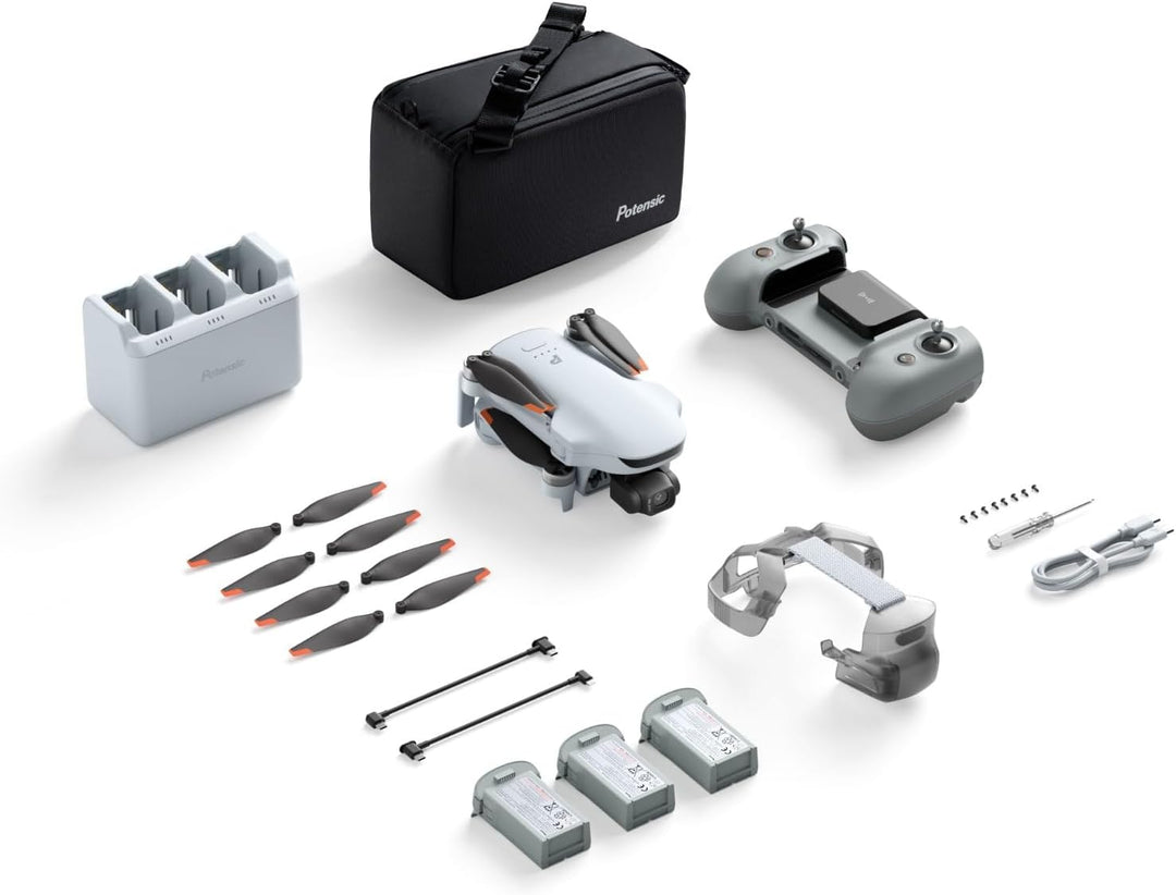 Potensic ATOM 3 Drohne mit Kamera 4K für Einsteiger, 4K/60 fps HDR-Video, 8K Foto, 1/1,3" Sensor, 3