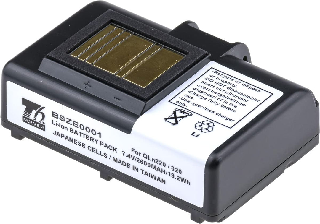 Akku für Zebra Barcode-Scanner, Teilenummer P1031365-025, Li-Ion, 7,4 V, 2600 mAh (19,2 Wh), schwarz
