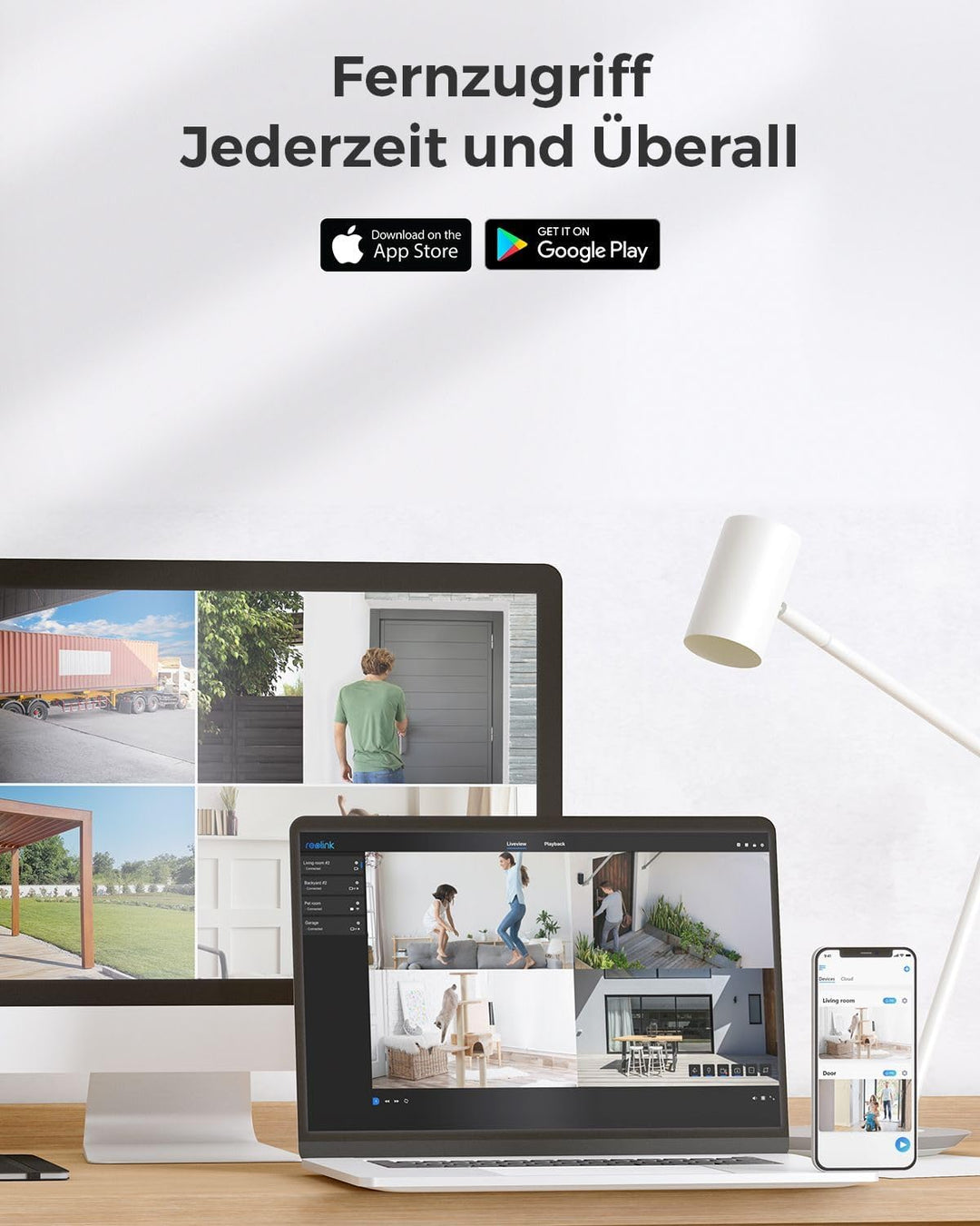 Reolink 2 Stück 5MP PoE IP Kamera Outdoor mit Personen-/Autoerkennung, Überwachungskamera Aussen mit