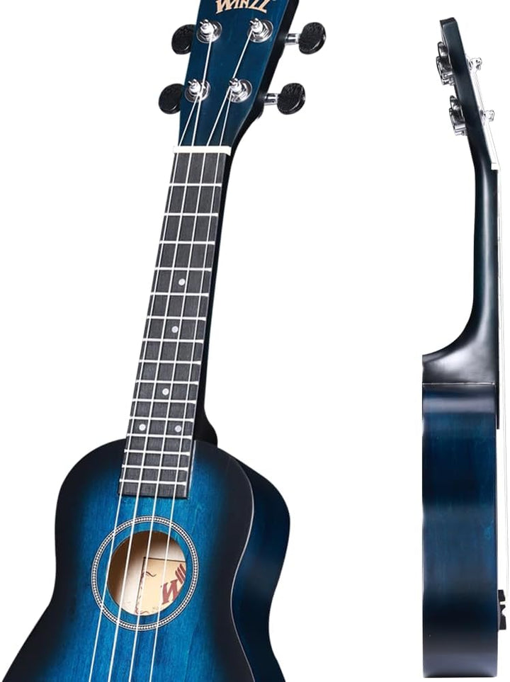 Winzz Ukulele Sopran Anfänger Set Kinderm Erwachsene, Einzigartiges Farbdesign, mit Tasche, Stimmger