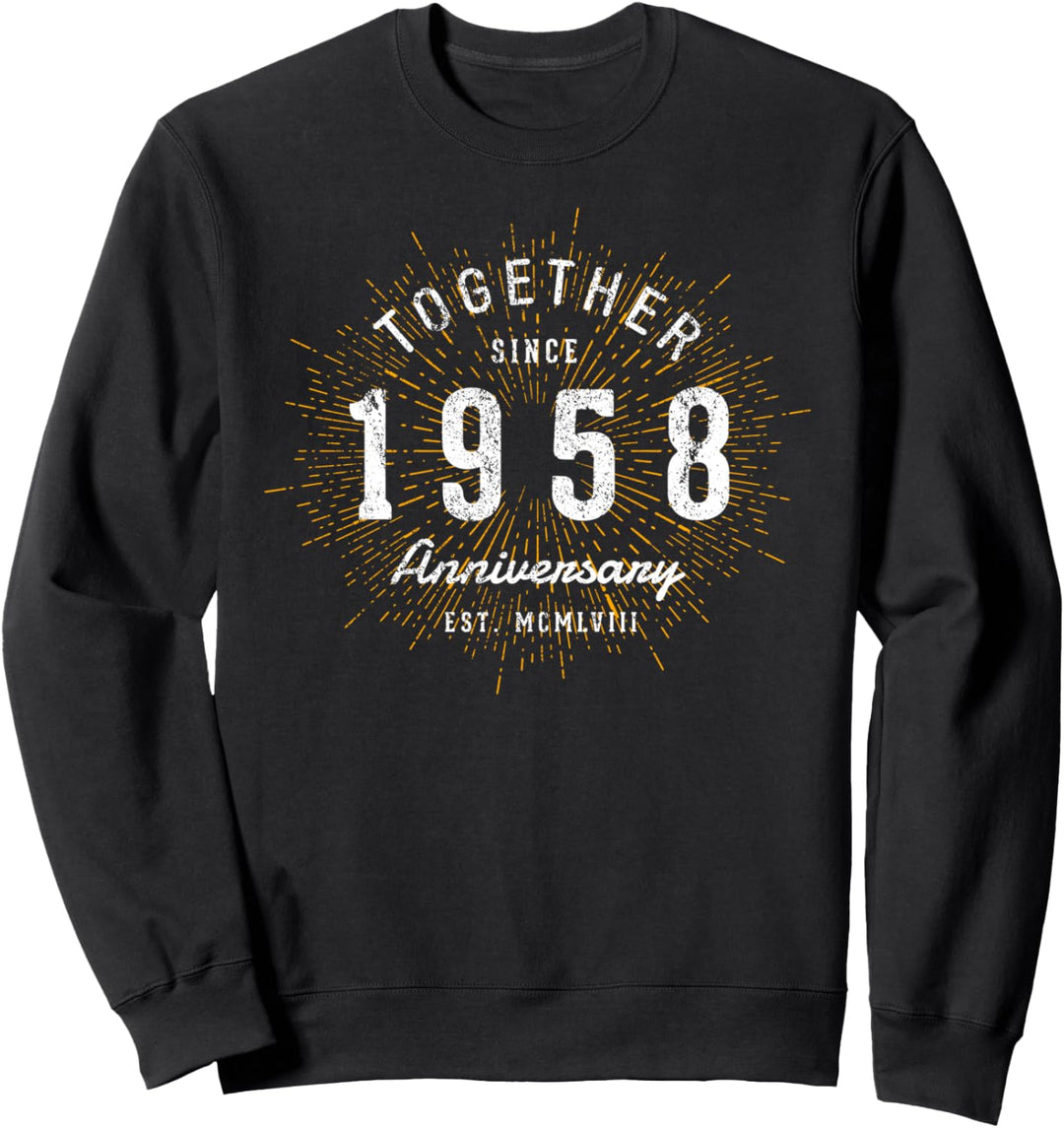 Jahrestag Zusammen seit 1958 Sweatshirt