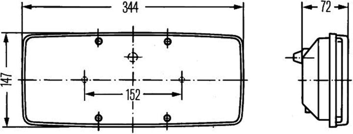 HELLA - Heckleuchte - Halogen - ECE - rechts - 2SD 003 167-021 Leuchtefunktionen: 3 rechts 12/24V, L