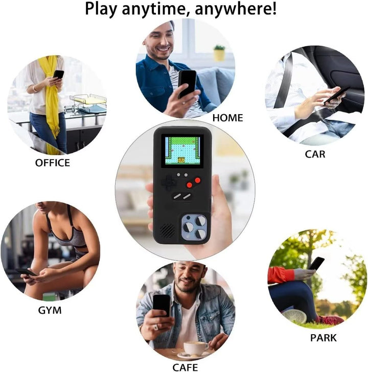 WeLohas Gameboy-Hülle für iPhone 6 Plus/6s Plus/7 Plus/8 Plus, Retro 168 Klassische Handheld-Spiele,