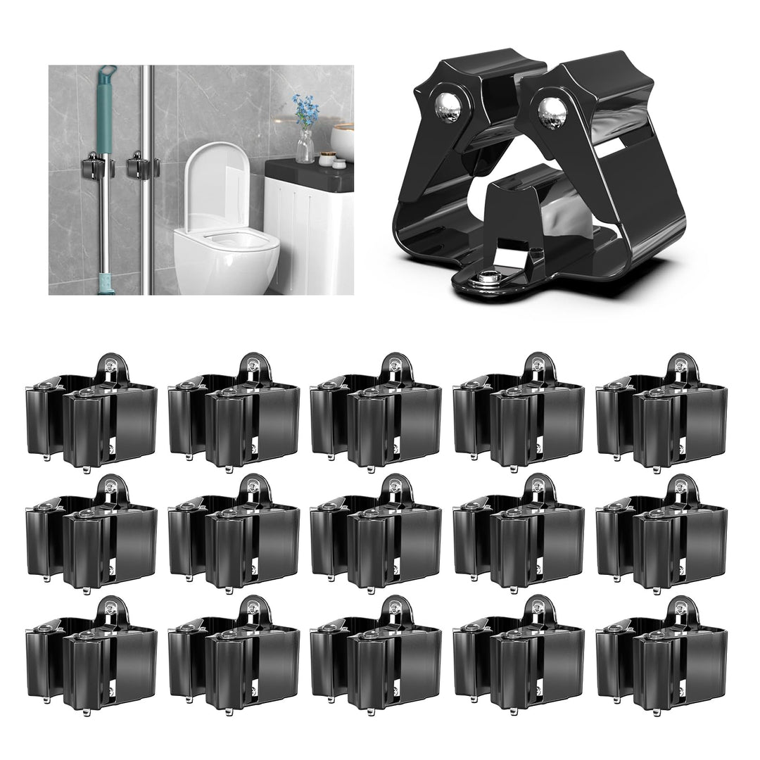 3-H 15 Stück Besenhalterung Wand Stahl Gartengerätehalter Gerätehalter Set Wandhalter für Haus Garte