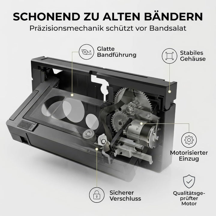 Nedis VHS-Konverter - Konvertierung: VHS-C auf VHS - Plug &amp; Play - Schwarz