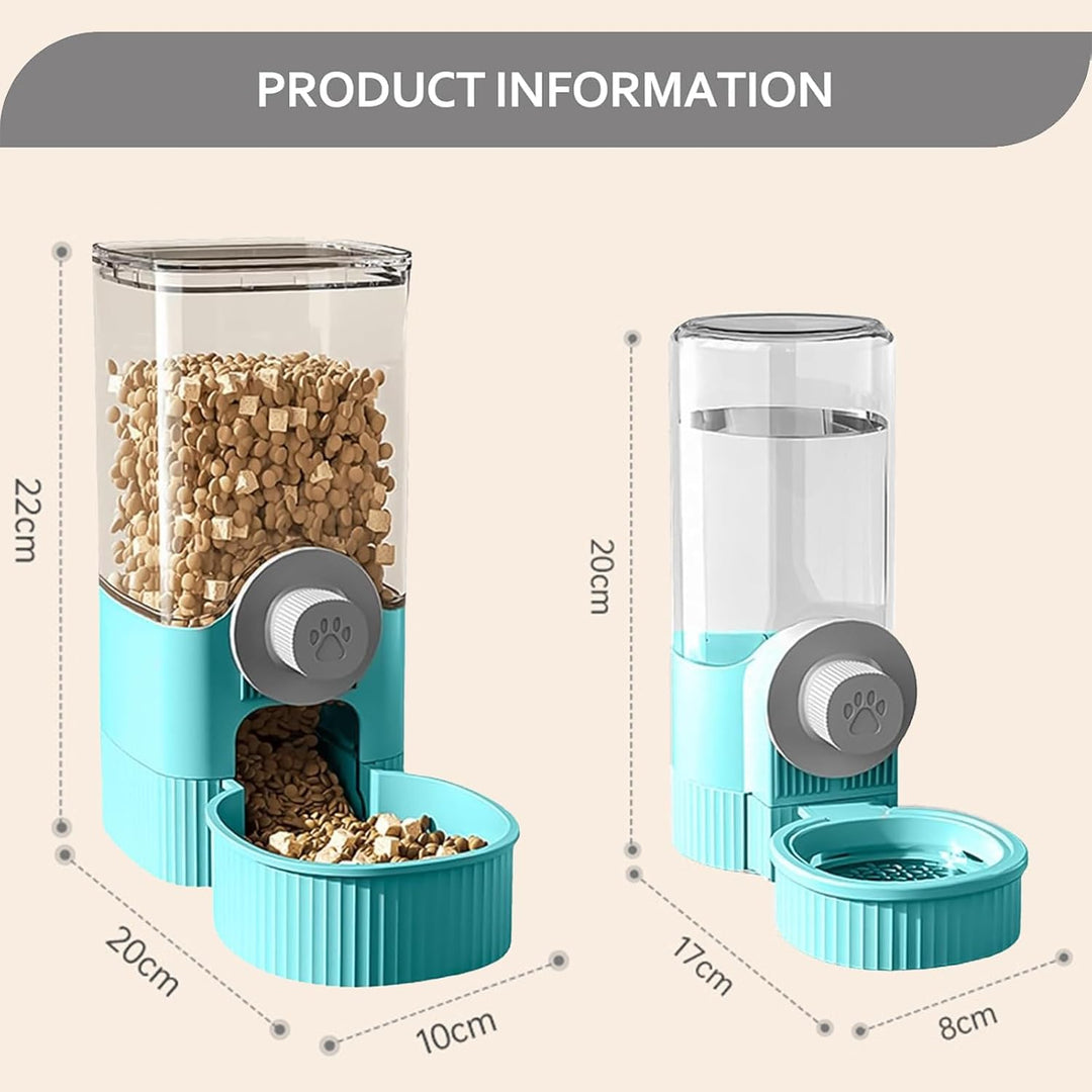 All-in-One Gravity Pet Feeder, Katzenfutter und Wasserspender Set 2 in 1, Hanging Automatic Food Wat