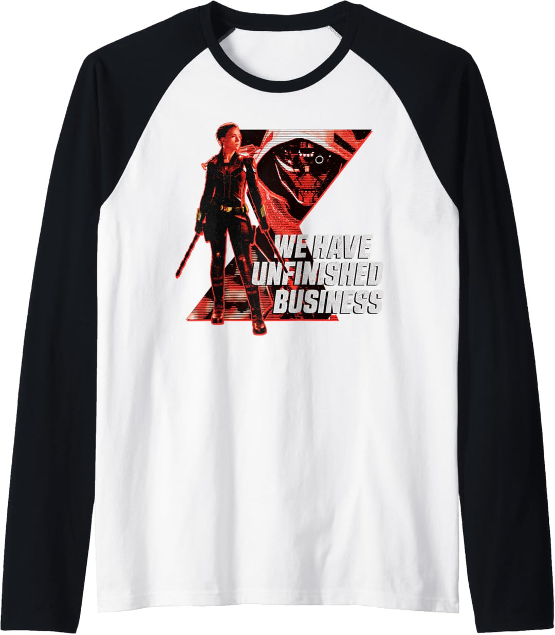 Marvel Black Widow Taskmaster We Have Unfinished Business Raglan