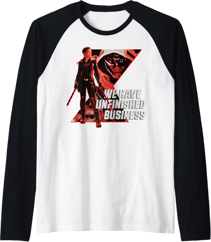 Marvel Black Widow Taskmaster We Have Unfinished Business Raglan