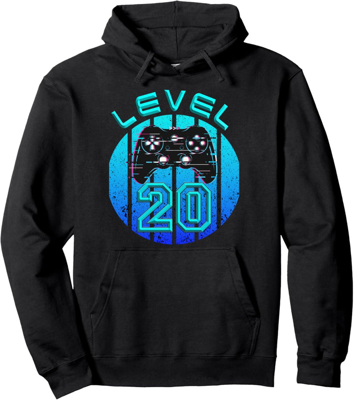 Gaming Geburtstagsgeschenk 20 Jährige Gamer Level 20 Pullover Hoodie