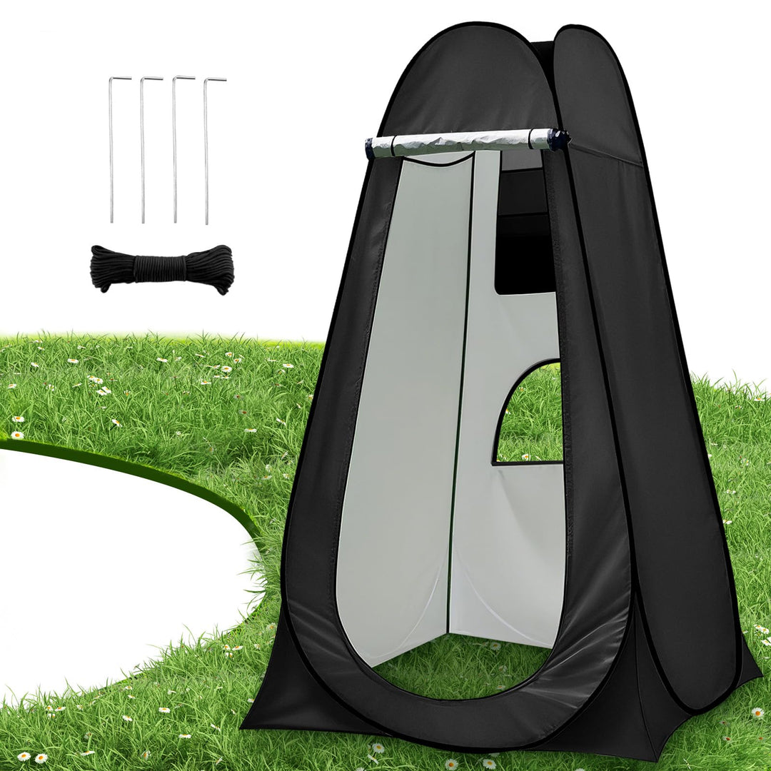 Charmofun Duschzelt Camping, Toilettenzelt Pop Up Umkleidezelt UV-Schutz, Mobile Tragbar WC Zelt mit