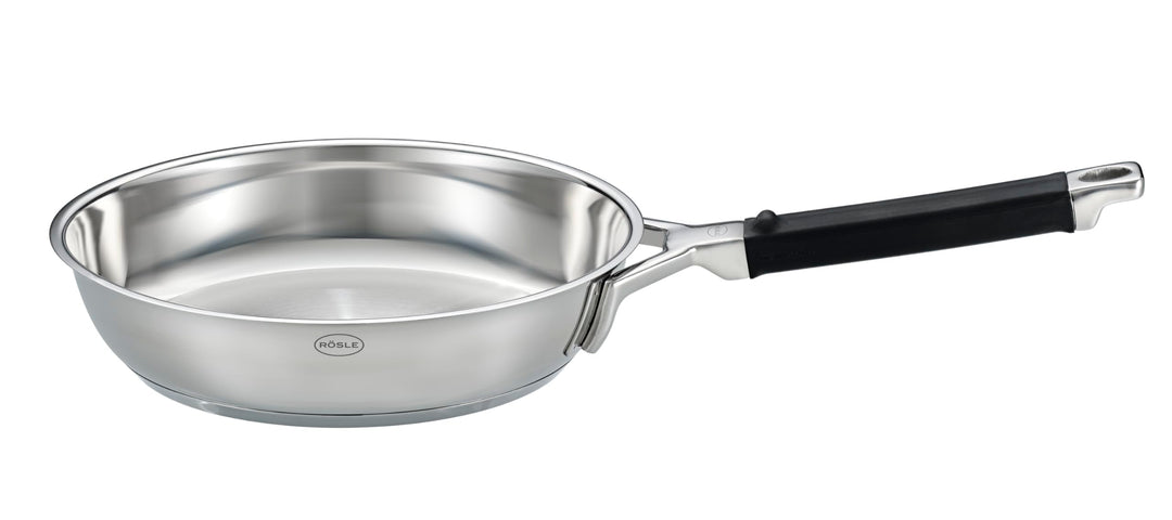 RÖSLE SILENCE PRO Bratpfanne Ø 24 cm, Hochwertige Edelstahl-Bratpfanne für Perfektes Scharf-Anbraten