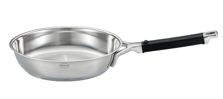 RÖSLE SILENCE PRO Bratpfanne Ø 24 cm, Hochwertige Edelstahl-Bratpfanne für Perfektes Scharf-Anbraten