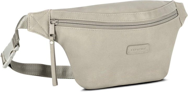 Expatrié Bauchtasche Damen Beige - Lucie - Mit Flexiblem Gurt &amp; Schnellfach auf Rückseite - Veganes
