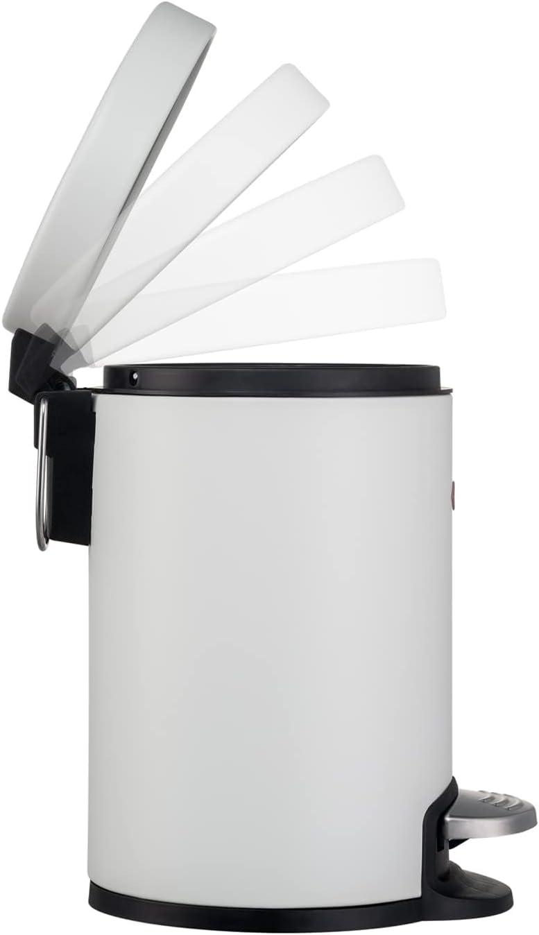 WESCO Kosmetik Abfallsammler in der Farbe graphit matt, hochwertiges Stahlblech, 3 Liter Volumen, Fu