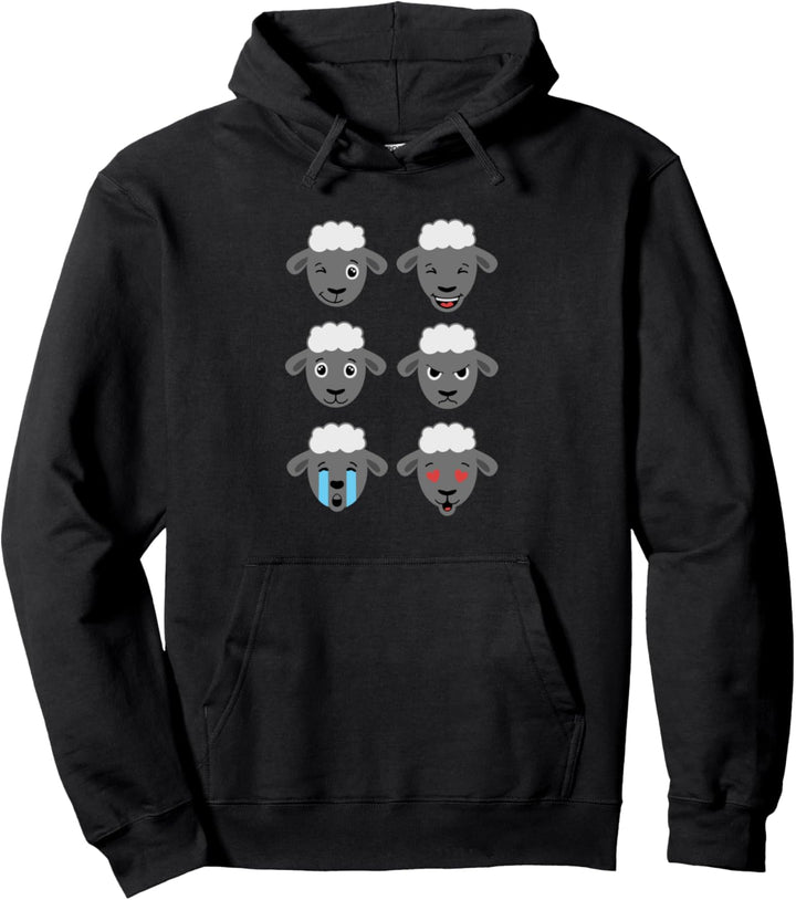 Schaf Schafköpfe Emotionen Lustig Bauernhof Pullover Hoodie