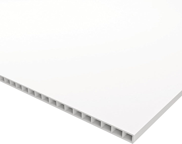 HEXIM Rasterdeckenplatte 62x62cm (20 Platten) Kunststoff Deckenplatte weiss glanz schwer entflammbar