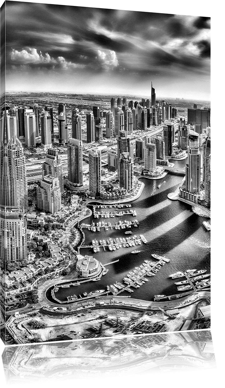 Pixxprint Dubai Hotel Burj al Arab / 100x70cm Leinwandbild bespannt auf Holzrahmen/Wandbild Kunstdru