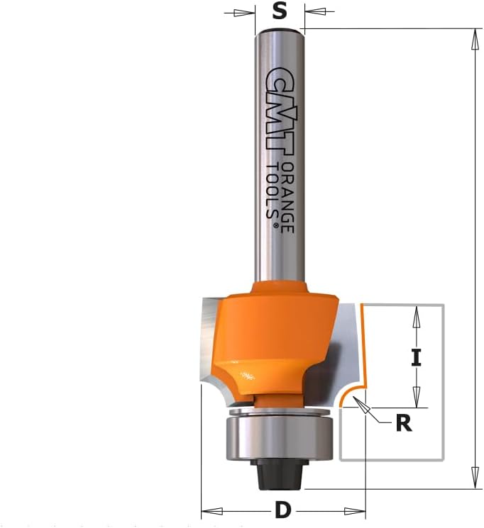 CMT Orange Tools 738.190.11 - Fräser r.concavo mit Roma. hm s 6 d 19.1 r 3.2