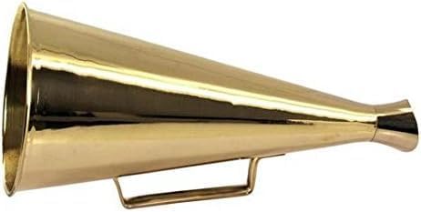 ROCKING GIFTS Traditionelles Retro -Nautik -Megaphon in hellem Messing - Call Horn Henley 33 cm, Spr