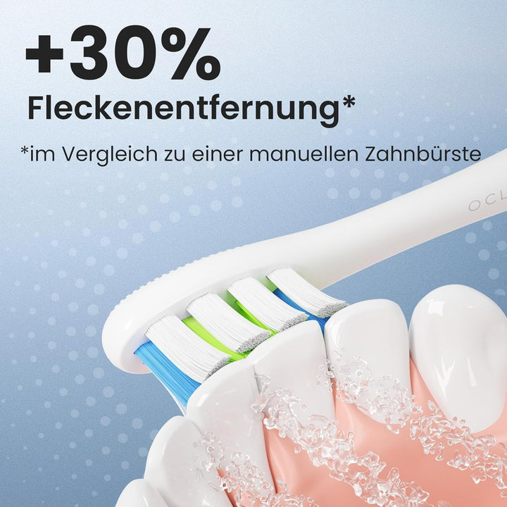 Oclean Bürstenköpfe Professional clean-6 pack, Weiss Zahnbürstenkopf mit DuPont-Borsten für Oclean E