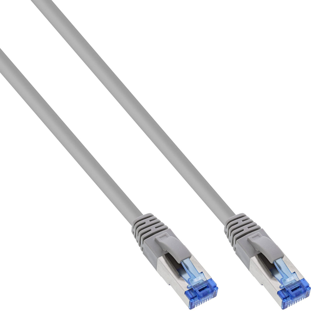 InLine 76815 Patchkabel, S/FTP (PiMf), Cat.6A, 500MHz, halogenfrei, Kupfer, grau, 15m